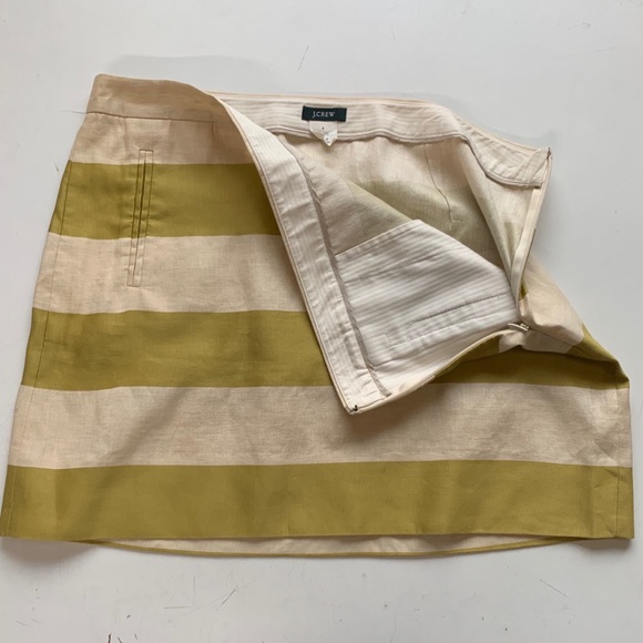 Unworn JCrew striped miniskirt, linen/cotton blend - Picture 3 of 8